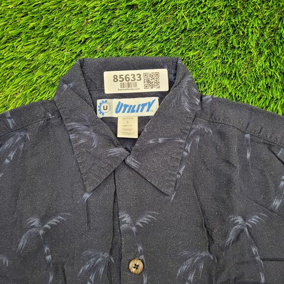 Hawaii Hawaiian Floral Button Shirt XS/S 18x29 Navy-Blue Summer Aloha - Picture 6 of 12